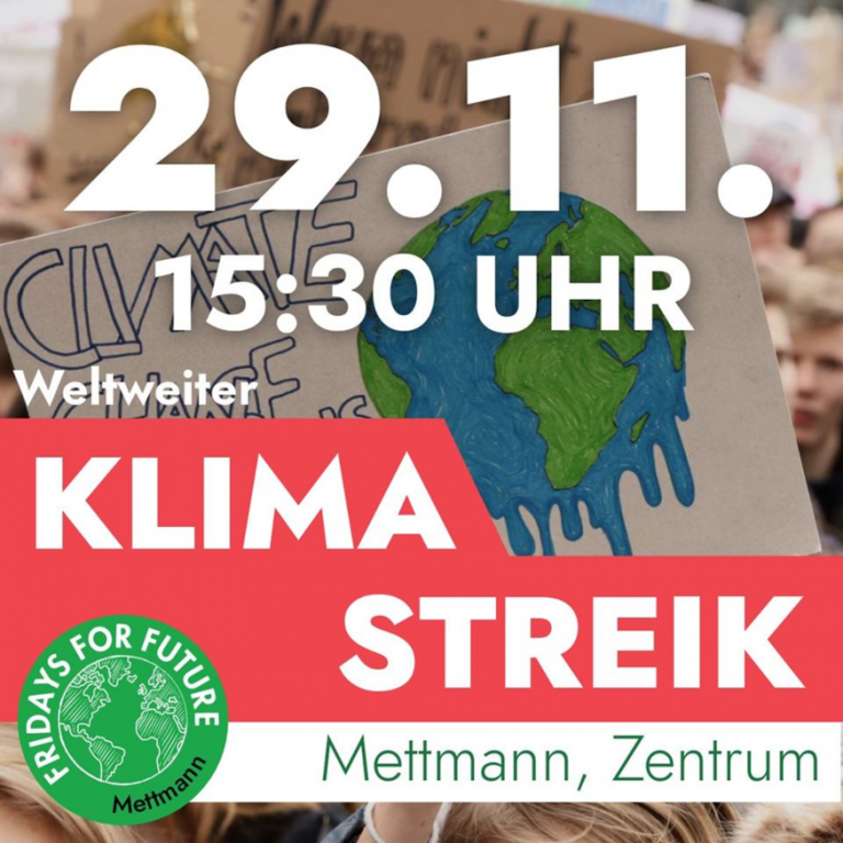 Grüne unterstützen ersten Klimastreik von Fridays for Future in Mettmann!