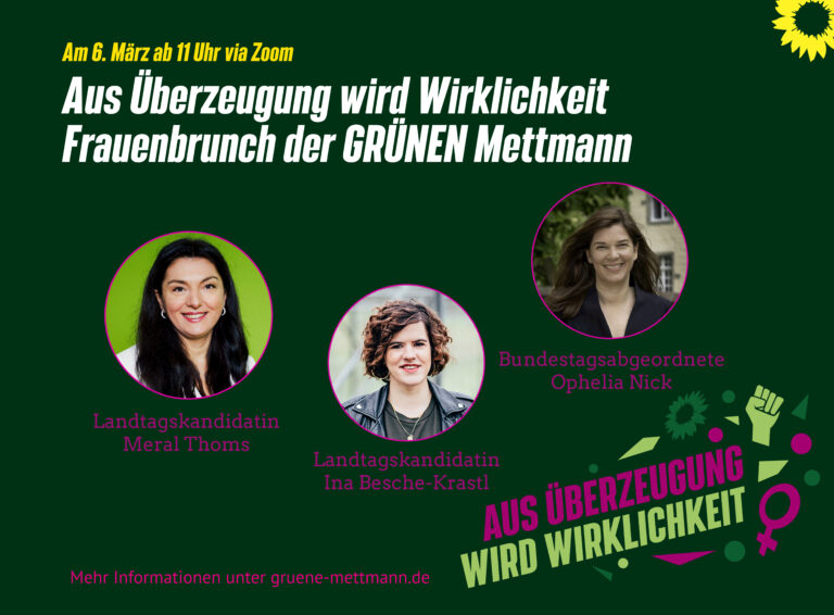 Aus Überzeugung wird Wirklichkeit – Frauenbrunch der GRÜNEN Mettmann