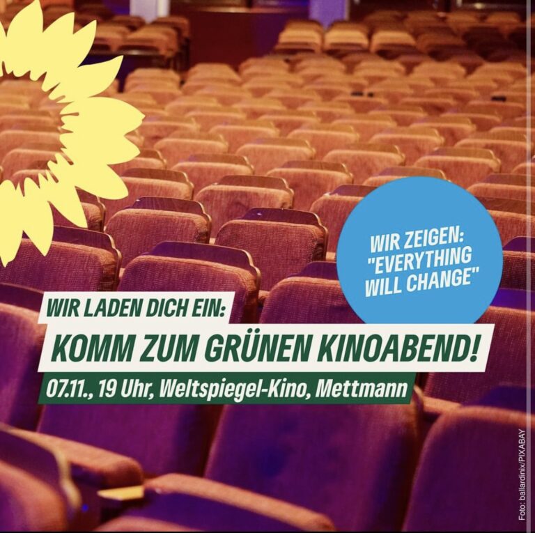 GRÜNER Kreisverband Mettmann lädt ins Kino ein